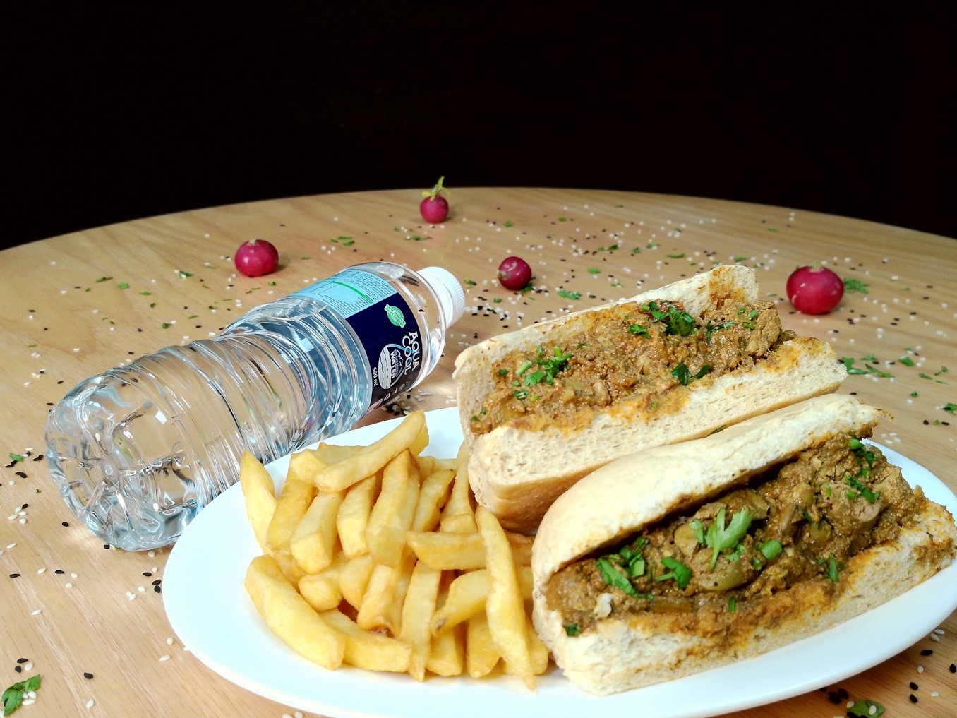 CHICKEN LIVER  BROWN BREAD+FRIES+WATER