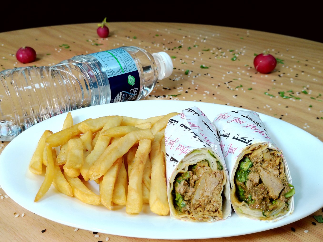CHICKEN LIVER+FRIES+WATER