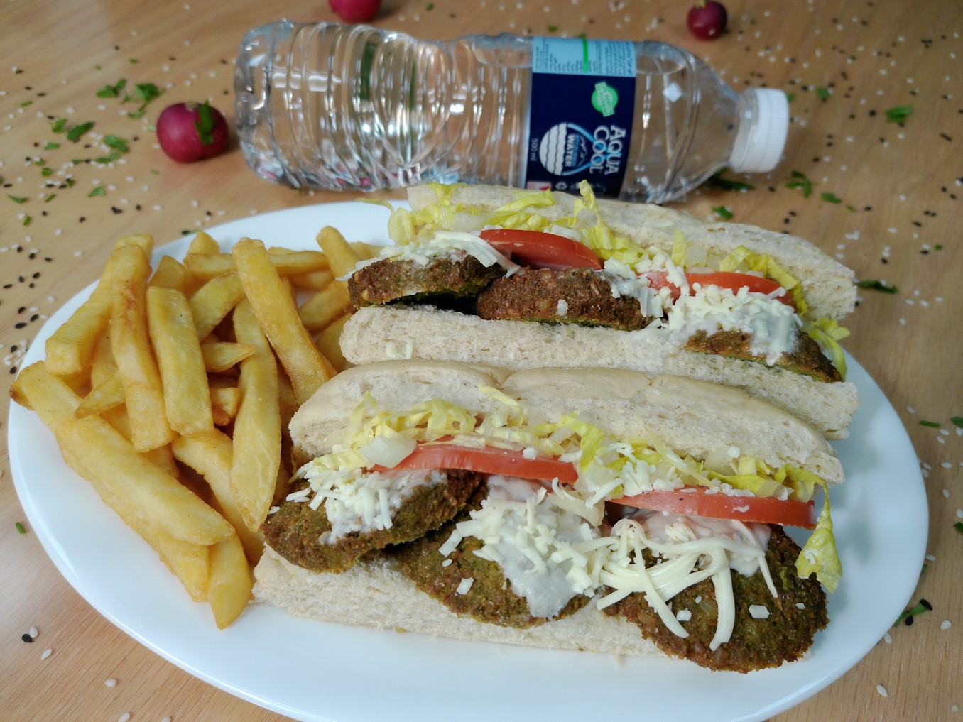 FALAFEL BROWN BREAD+FRIES+WATER