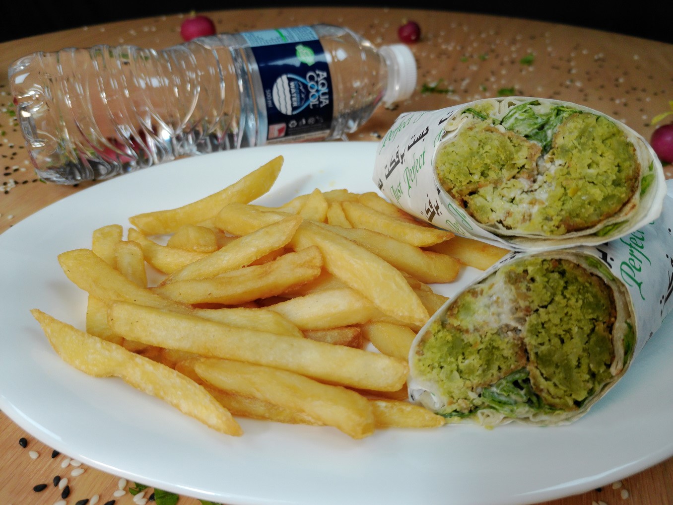 FALAFEL+FRIES+ WATER