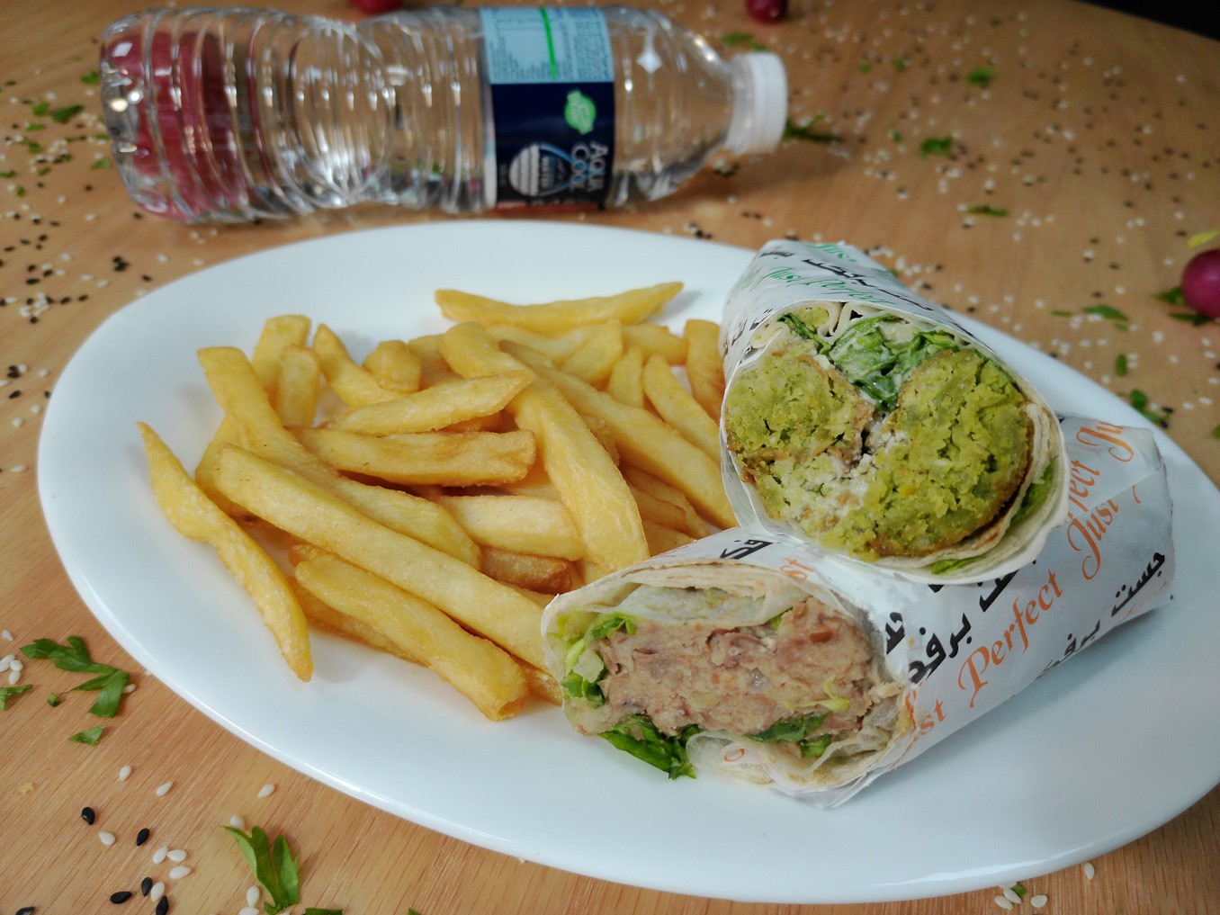 FOUL AND FALFEL+ FRIES +WATER