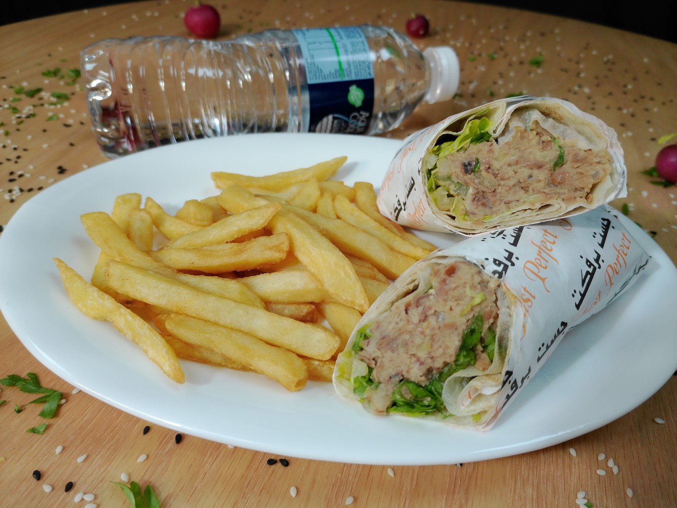 FOUL WRAP+ FRIES +WATER
