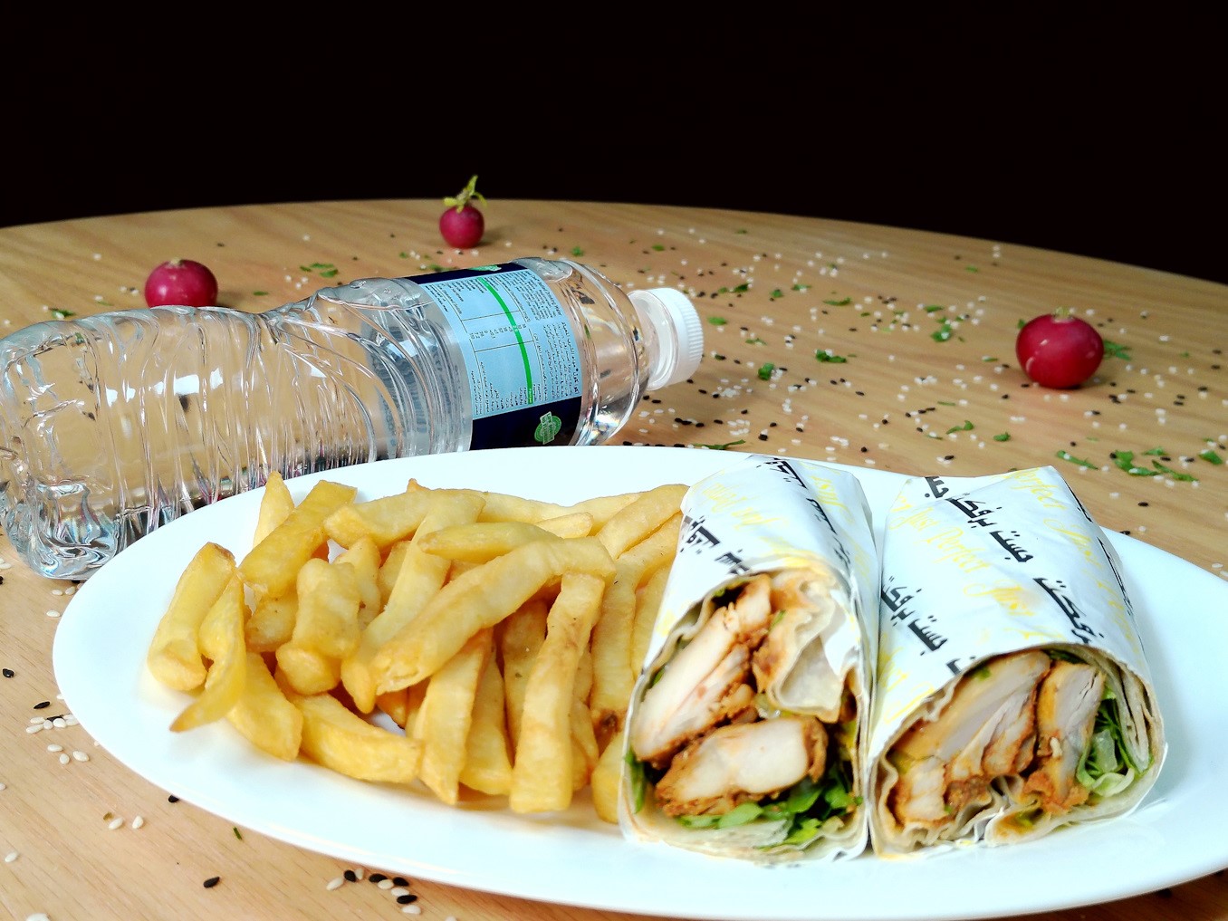 SHEESH TAWOOQ+FRIES+WATER