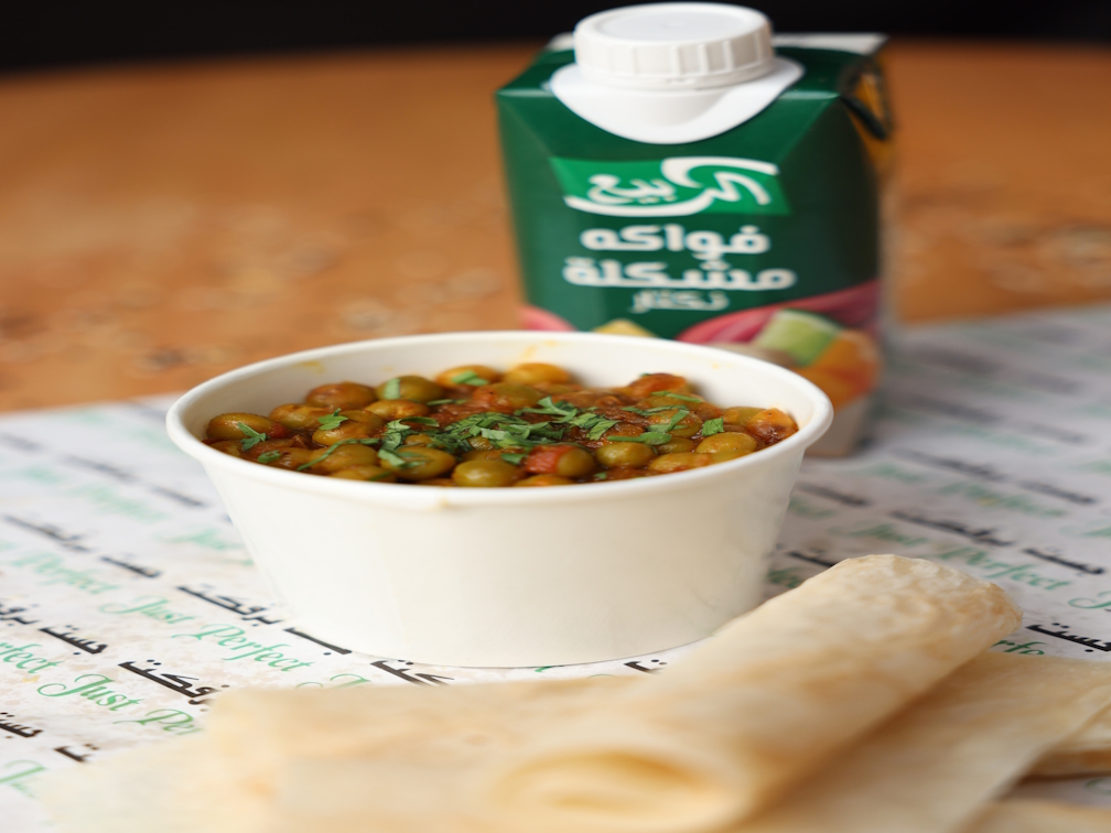 GREENPEAS WITH TOMATO SAUCE+ALRABIE (MAX 20 MINS)