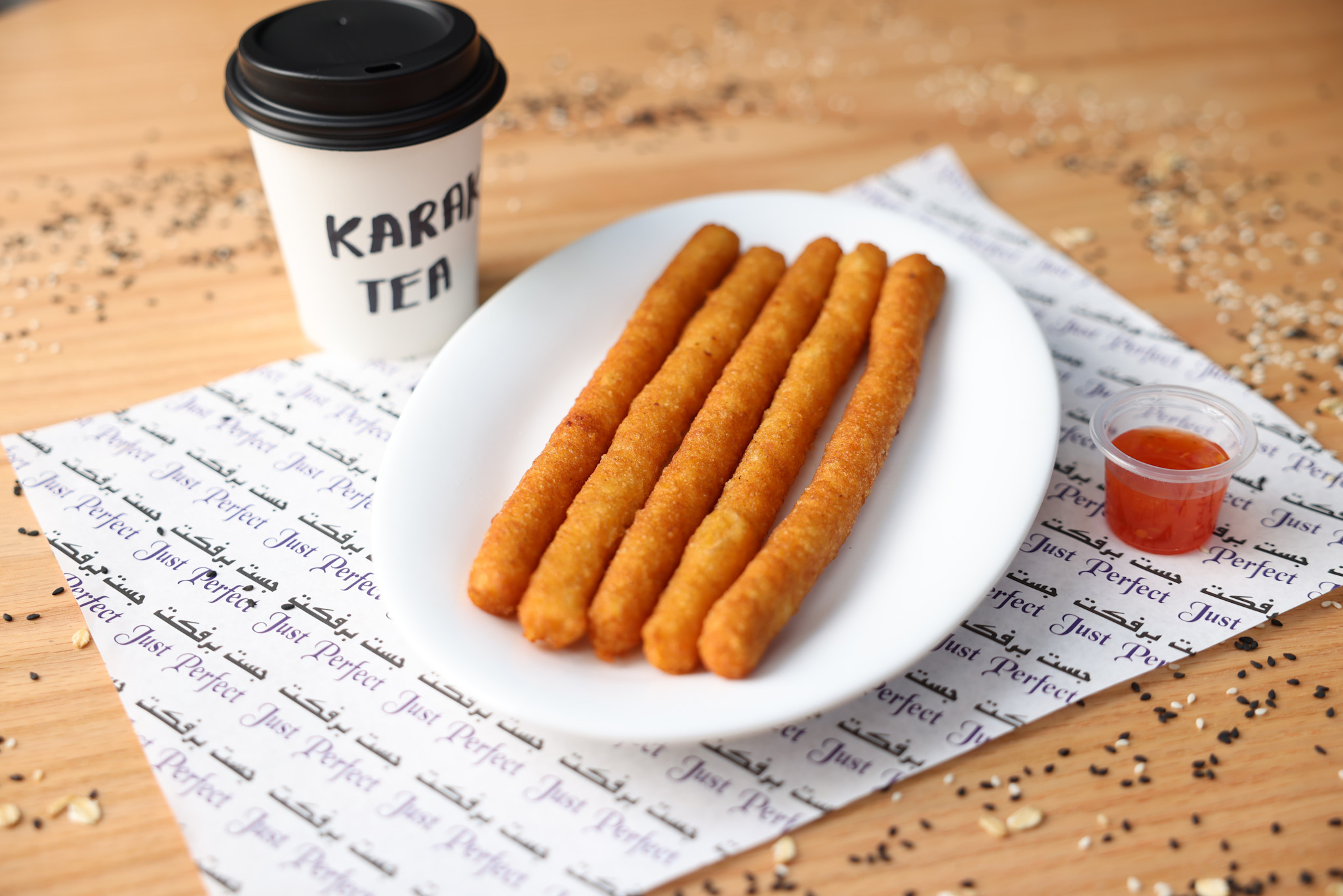 POTATO STICKS+KARAK (MAX 20 MINS)