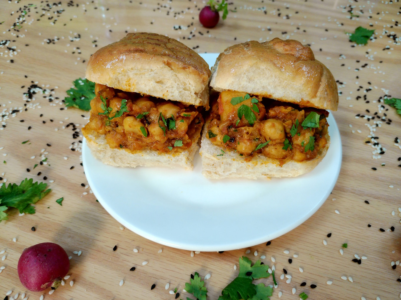 CHANA POTATO BROWN BREAD (MAX 20 MINS)